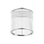 Brai Round 21 x 20cm Non-Electric Glass Rod Shade (B), Polished Nickel / Clear Glass Rods
