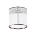 Brai Round 21 x 20cm Non-Electric Glass Rod Shade (B), Satin Nickel / Clear Glass Rods