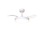 Luna 42cm 30W LED Dimmable Ceiling Light With Built-In 24W DC Fan, 3000-5000K Remote Control, 4845lm, White, 5yrs Warranty