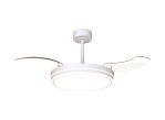 Luna 49cm 36W LED Dimmable Ceiling Light With Built-In 28W DC Fan, 3000-5000K Remote Control, 5710lm, White, 5yrs Warranty