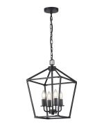 Vella Pendant, 4 Light E14, Black