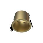 Malt GU10 Downlight Round, 1 x GU10 (Max 12W), Gold, Cut Out: 60mm, Lampholder Included