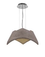 Maui 63cm Pendant 5W+19W LED 3000K, 2520lm, Cement Effect / Polished Chrome, 3yrs Warranty