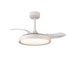 Mistral Mini 45cm 40W LED Dimmable Ceiling Light With Built-In 28W DC Fan, 2700-5000K Remote Control, 4200lm, White, 5yrs Wty