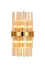 Modus 8 Light G9, Wall Light, Brass / Amber