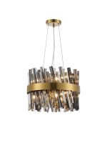 Modus 40cm 10 Light G9, Pendant Round, Brass / Smoke