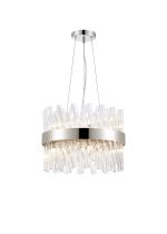 Modus 40cm 10 Light G9, Pendant Round, Polished Nickel / Clear