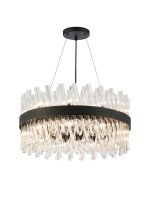 Modus 60cm 18 Light G9, Pendant Round, Satin Black / Clear Item Weight: 16.81kg
