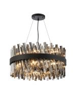 Modus 60cm 18 Light G9, Pendant Round, Satin Black / Smoke Item Weight: 16.81kg