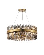 Modus 80cm 24 Light G9, Pendant Round, Brass / Smoke Item Weight: 23.13kg