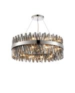 Modus 80cm 24 Light G9, Pendant Round, Polished Nickel / Smoke Item Weight: 23.13kg