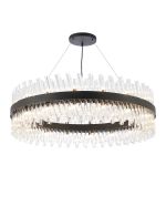 Modus 1m 32 Light G9, Pendant Round, Satin Black / Clear Item Weight: 29.51kg