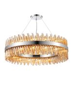 Modus 1m 32 Light G9, Pendant Round, Polished Nickel / Amber Item Weight: 29.51kg