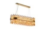 Modus 1m 24 Light G9, Pendant Oblong, Brass / Amber Item Weight: 22.65kg