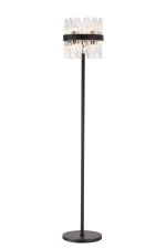 Modus 8 Light G9, Floor Lamp, Satin Black / Clear