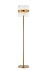 Modus 8 Light G9, Floor Lamp, Brass / Clear