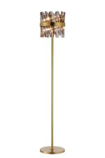 Modus 8 Light G9, Floor Lamp, Brass / Smoke