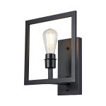 Isola Wall Lamp Front Switched (FRAME ONLY) Without Shade, 1 Light E27, Satin Black