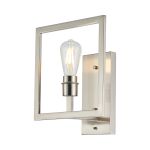 Isola Wall Lamp Front Switched (FRAME ONLY) Without Shade, 1 Light E27, Satin Nickel