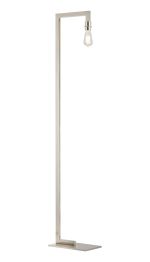 Isola Floor Lamp Over Arm Without Shade, 1 Light E27, Satin Nickel