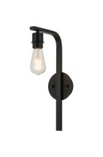 Isola Arc Wall Light, (FRAME ONLY), 1 Light E27, Satin Black
