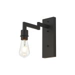 Isola Switched Swing Arm Wall Light (FRAME ONLY), 1 x E27, Satin Black