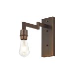 Isola Switched Swing Arm Wall Light (FRAME ONLY), 1 x E27, Matt Bronze