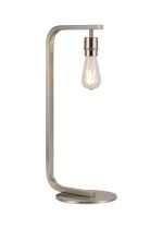 Isola Arc Table Lamp Without Shade, 1 Light E27, Satin Nickel