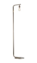 Isola Arc Floor Lamp Without Shade, 1 Light E27, Satin Nickel