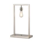 Isola Table Lamp Without Shade, 1 Light E27, Satin Nickel