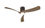 Nemo II M 1.2m 19W LED Dimmable Ceiling Light With Built-In 32W DC Fan, 3000-5000K Remote Control, 3800lm, Walnut/Black, 5yrs Warranty