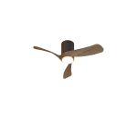 Nemo II XS 72cm 15W LED Dimmable Ceiling Light With Built-In 26W DC Fan, 3000-5000K Remote Control, 3000lm, Walnut/Black, 5yrs Warranty