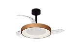 Niseko Fan S 40cm 45W LED Dimmable Ceiling Light With Built-In 25W DC Fan, 2700-5000K Remote Control, 5000lm, Gold/Black, 5yrs Wty