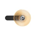 Biento Wall Lamp, 1 x 7W LED, 3000K, 426lm, Satin Black/Amber/Chrome, 3yrs Warranty