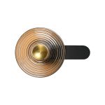 Biento Wall Lamp, 1 x 7W LED, 3000K, 426lm, Satin Black/Smoke/Brass, 3yrs Warranty