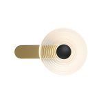 Biento Wall Lamp, 1 x 7W LED, 3000K, 426lm, Brass/Clear/Satin Black, 3yrs Warranty