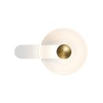 Biento Wall Lamp,1 x 7W LED, 3000K, 426lm, Satin White/Clear/Brass, 3yrs Warranty