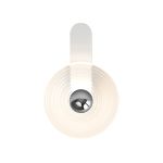 Biento Wall Lamp,1 x 7W LED, 3000K, 426lm, Satin White/Clear/Chrome, 3yrs Warranty