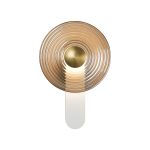 Biento Wall Lamp,1 x 7W LED, 3000K, 426lm, Satin White/Smoke/Brass, 3yrs Warranty