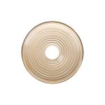 Biento 20cm Round Ripple Glass Shade (A), Amber