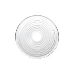 Biento 20cm Round Ripple Glass Shade (A), Clear