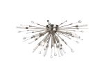 Noon 80cm Semi Flush 6 Light E14 Polished Nickel/Clear Glass