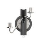 Novo Wall Light Switched (FRAME ONLY), 2 x G9, Graphite/Chrome
