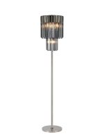 Vita 35 x 168cm Floor Lamp 5 Light E14, Polished Nickel/Smoked Sculpted Glass Item Weight: 16.5kg