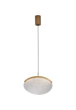 Oasis 39cm 1 Light Pendant, 12W LED, 3000K, 1465lm, Triac Dimmable, Gold, 3yrs Warranty
