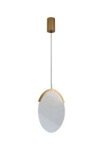 Oasis 25.5cm 1 Light Pendant, 12W LED, 3000K, 1465lm, Triac Dimmable, Gold, 3yrs Warranty