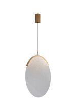 Oasis 39cm 1 Light Pendant, 15W LED, 3000K, 1970lm, Triac Dimmable, Gold, 3yrs Warranty