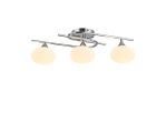Fulgor Flush Ceiling, 3 Light G9, IP44, Polished Chrome/Opal Glass