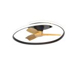 Ocean 78cm 60W LED Dimmable Ceiling Light With Built-In 35W DC Fan With Single Speed Reverse, Black, 6600lm, 5yrs Warranty