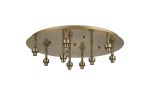Giuseppe 60cm Antique Brass Round 9 Light G9 Universal Flush Light (FRAME ONLY), For A Vast Range Of Glass Shades